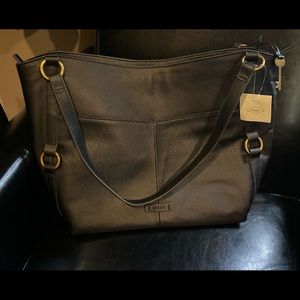 Brand New with Tags Large Leather FOSSIL Bag